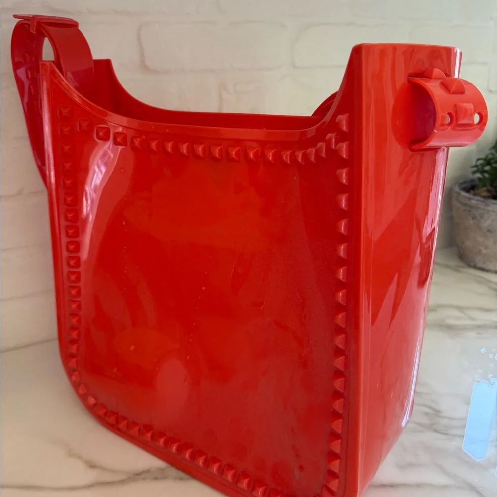 Red Studded Shoulder Bag - Women Bags Shoulder Bag